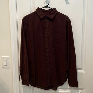 Corduroy Burgandy Brown Shirt